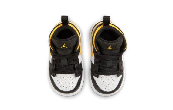 ⁦Air Jordan 1 Low Black Yellow White ילדים – נייק ג'ורדן⁩ – תמונה ⁦3⁩