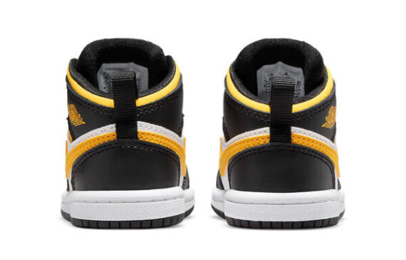 ⁦Air Jordan 1 Low Black Yellow White ילדים – נייק ג'ורדן⁩ – תמונה ⁦4⁩