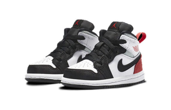 ⁦Air Jordan 1 Low Black Red White ילדים – נייק ג'ורדן⁩ – תמונה ⁦2⁩