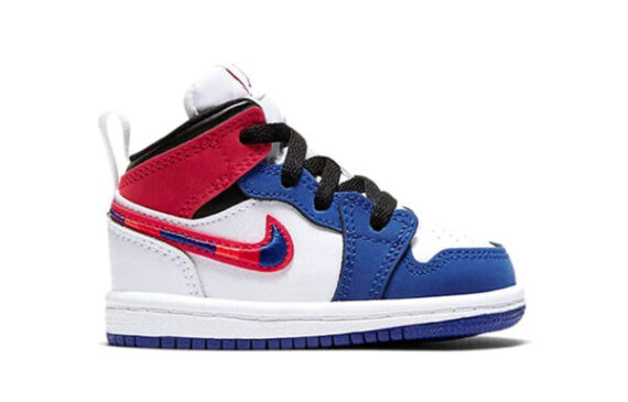 ⁦Air Jordan 1 Low Red Blue ילדים – נייק ג'ורדן⁩ – תמונה ⁦2⁩