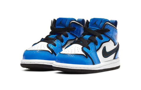 ⁦Air Jordan 1 Low Blue White ילדים – נייק ג'ורדן⁩ – תמונה ⁦2⁩