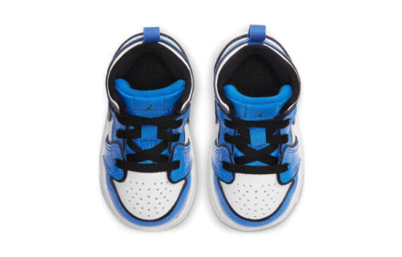 ⁦Air Jordan 1 Low Blue White ילדים – נייק ג'ורדן⁩ – תמונה ⁦3⁩