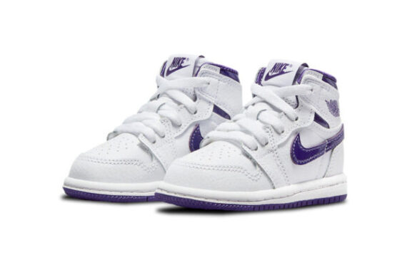 ⁦Air Jordan 1 Low Blue White ילדים – נייק ג'ורדן⁩ – תמונה ⁦2⁩