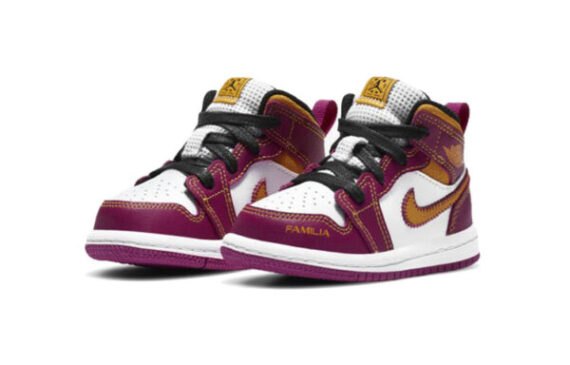⁦Air Jordan 1 Low Purple White ילדים – נייק ג'ורדן⁩ – תמונה ⁦2⁩