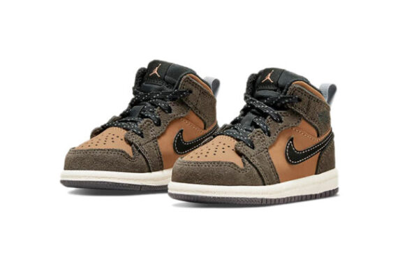 ⁦Air Jordan 1 Low Sand Gray ילדים – נייק ג'ורדן⁩ – תמונה ⁦2⁩
