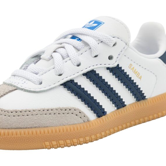 ⁦אדידס ADIDAS SAMBA KIDS BLUE WHITE⁩ – תמונה ⁦3⁩