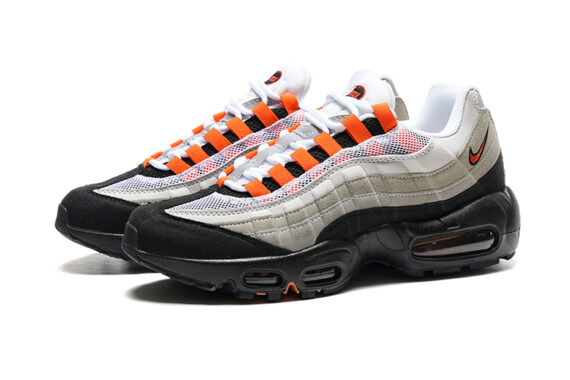 ⁦נעלי נייק NIKE AIR MAX 95 ORANGE GRAY BLACK TURKIZ⁩ – תמונה ⁦3⁩
