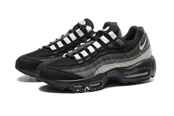 ⁦נעלי נייק NIKE AIR MAX 95 BLACK GRAY WHITE  TURKIZ⁩ – תמונה ⁦3⁩