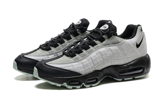 ⁦נעלי נייק NIKE AIR MAX 95 WHITE BLACK TURKIZ⁩ – תמונה ⁦4⁩