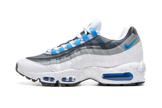 ⁦נעלי נייק NIKE AIR MAX 95 WHITE GRAY BLUE TURKIZ⁩ – תמונה ⁦2⁩