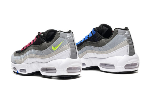 ⁦נעלי נייק NIKE AIR MAX 95 GRAY WHITE TURKIZ⁩ – תמונה ⁦5⁩