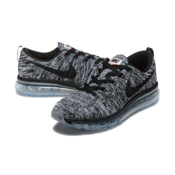 ⁦נעלי נייק-Nike air max Flyknit 2014 Black Gray⁩ – תמונה ⁦4⁩