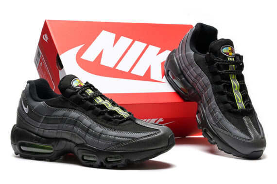 ⁦נעלי נייק NIKE AIR MAX 95 GRAY BLACK TURKIZ⁩ – תמונה ⁦2⁩