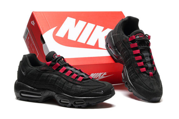 ⁦נעלי נייק NIKE AIR MAX 95 BLACK RED TURKIZ⁩ – תמונה ⁦3⁩