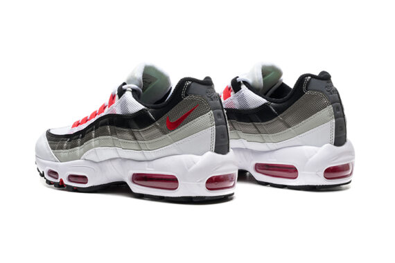 ⁦נעלי נייק NIKE AIR MAX 95 WHITE RED BLACK TURKIZ⁩ – תמונה ⁦4⁩