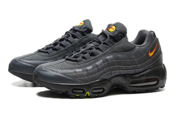 ⁦נעלי נייק NIKE AIR MAX 95 DARK GRAY BLACK TURKIZ⁩ – תמונה ⁦4⁩