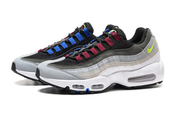 ⁦נעלי נייק NIKE AIR MAX 95 GRAY WHITE TURKIZ⁩ – תמונה ⁦3⁩