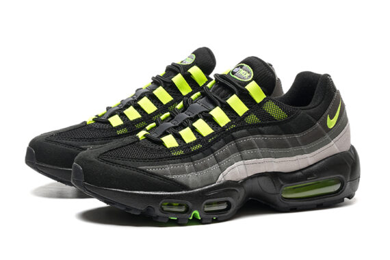 ⁦נעלי נייק NIKE AIR MAX 95 BLACK GRAY LEMON TURKIZ⁩ – תמונה ⁦4⁩