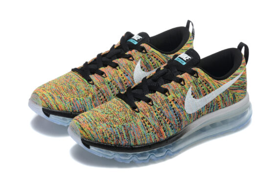 ⁦נעלי נייק-Nike air max Flyknit 2014 Multicolor White⁩ – תמונה ⁦4⁩