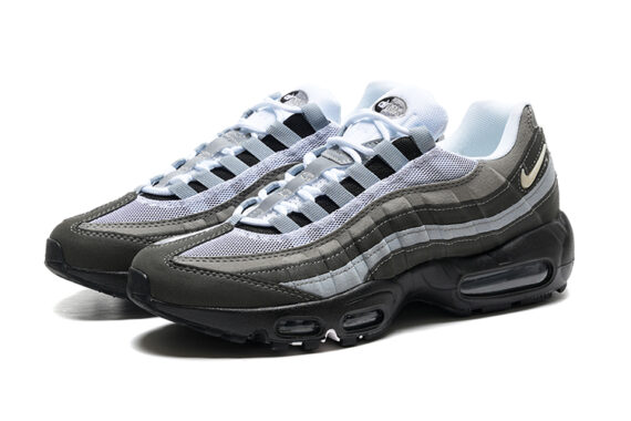 ⁦נעלי נייק NIKE AIR MAX 95 GRAY WHITE TURKIZ⁩ – תמונה ⁦3⁩