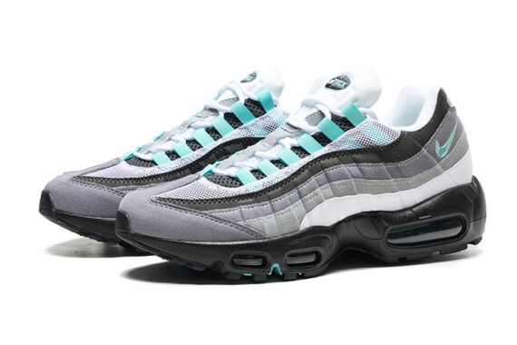 ⁦נעלי נייק NIKE AIR MAX 95 GRAY BLACK TURKIZ⁩ – תמונה ⁦4⁩