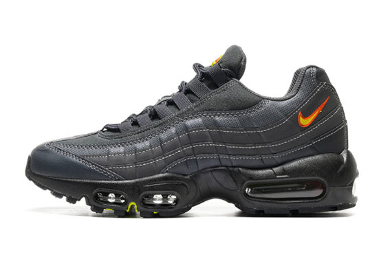 ⁦נעלי נייק NIKE AIR MAX 95 DARK GRAY BLACK TURKIZ⁩ – תמונה ⁦2⁩