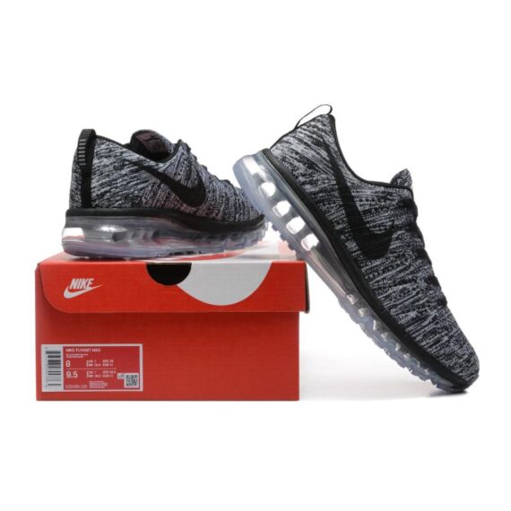 ⁦נעלי נייק-Nike air max Flyknit 2014 Black Gray⁩ – תמונה ⁦8⁩