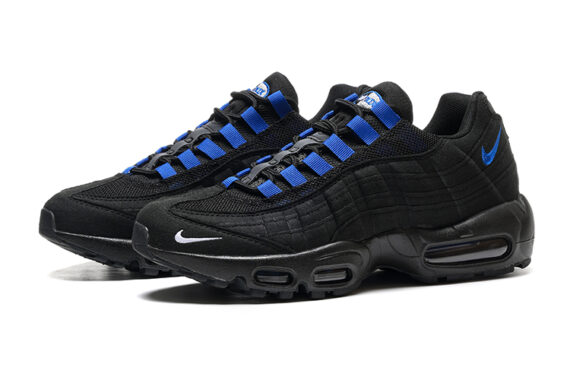 ⁦נעלי נייק NIKE AIR MAX 95 BLACK BLUE TURKIZ⁩ – תמונה ⁦4⁩