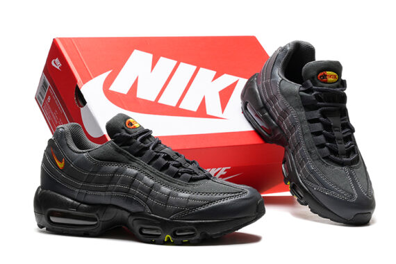 ⁦נעלי נייק NIKE AIR MAX 95 DARK GRAY BLACK TURKIZ⁩ – תמונה ⁦5⁩