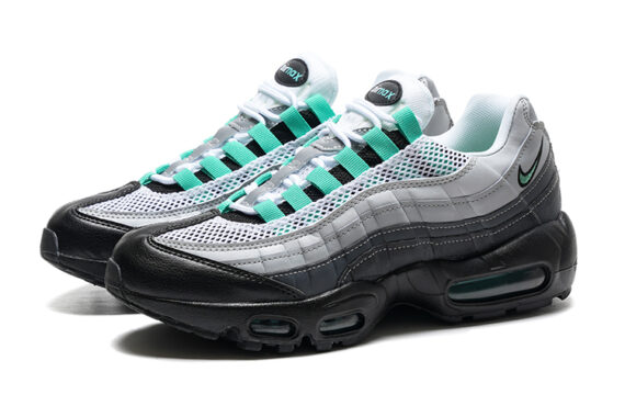 ⁦נעלי נייק NIKE AIR MAX 95 GRAY TURKIZ⁩ – תמונה ⁦3⁩