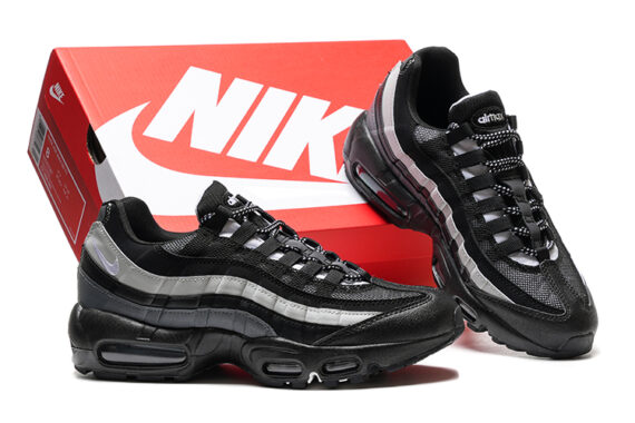 ⁦נעלי נייק NIKE AIR MAX 95 WHITE BLACK TURKIZ⁩ – תמונה ⁦5⁩