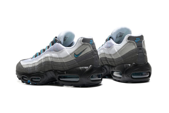 ⁦נעלי נייק NIKE AIR MAX 95 GRAY BLACK WHITE TURKIZ⁩ – תמונה ⁦3⁩
