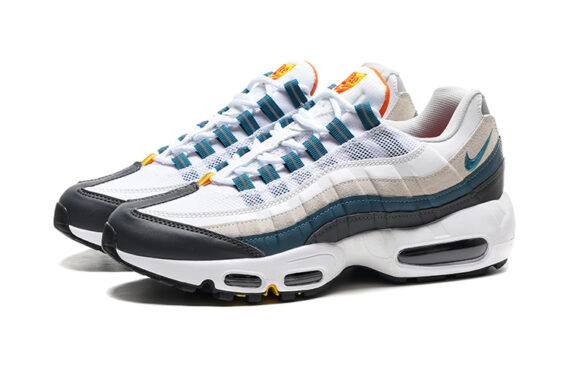 ⁦נעלי נייק NIKE AIR MAX 95 WHITE  BLACK BLUE TURKIZ⁩ – תמונה ⁦4⁩