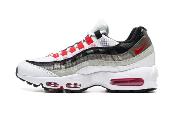 ⁦נעלי נייק NIKE AIR MAX 95 WHITE RED BLACK TURKIZ⁩ – תמונה ⁦2⁩