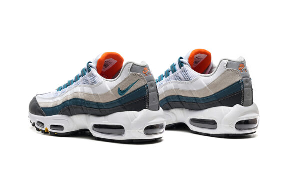 ⁦נעלי נייק NIKE AIR MAX 95 WHITE  BLACK BLUE TURKIZ⁩ – תמונה ⁦3⁩