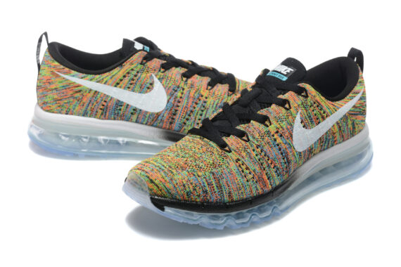 ⁦נעלי נייק-Nike air max Flyknit 2014 Multicolor White⁩ – תמונה ⁦3⁩