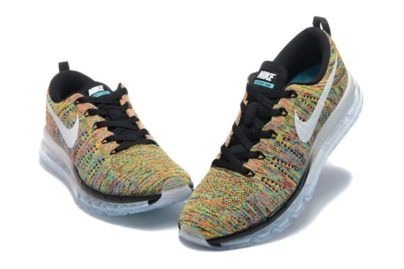 ⁦נעלי נייק-Nike air max Flyknit 2014 Multicolor White⁩ – תמונה ⁦6⁩