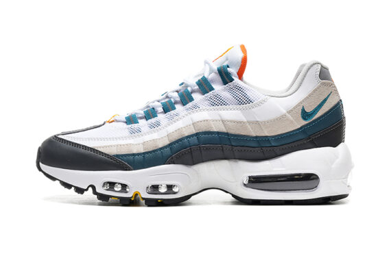 ⁦נעלי נייק NIKE AIR MAX 95 WHITE  BLACK BLUE TURKIZ⁩ – תמונה ⁦2⁩
