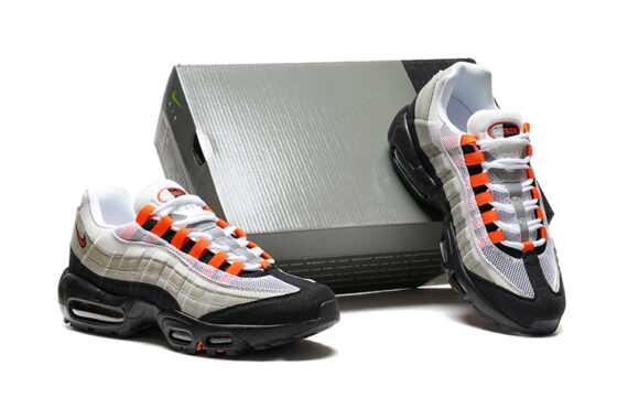 ⁦נעלי נייק NIKE AIR MAX 95 ORANGE GRAY BLACK TURKIZ⁩ – תמונה ⁦5⁩